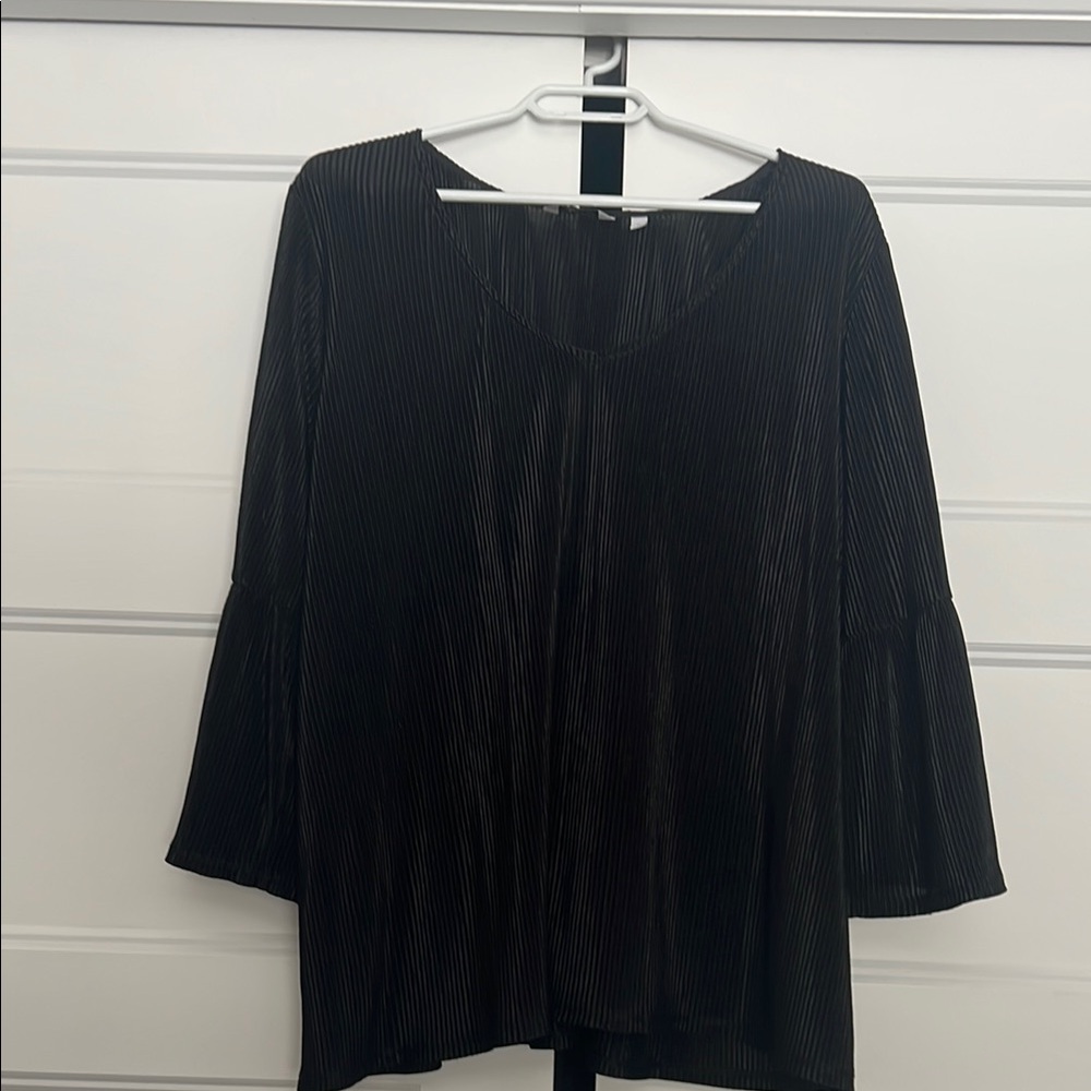🔥 2/12$ ✨ Black Pleated Women's Top